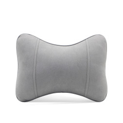 Подголовник-подушка  Carlife &quot;косточка&quot;  алькантара  Серый