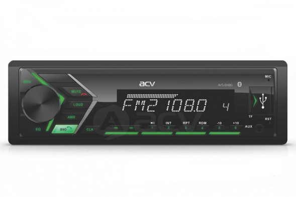Автомагн.  ACV-814BG  (зеленый)  USB/SD/FM ресивер Bluetooth