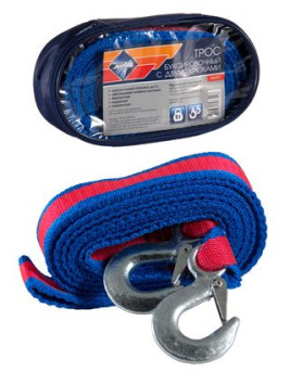 Трос буксировочный  &quot;Nova Bright&quot; в сумке, 5.0 т, 5 см х 4,6м, 2 крюка