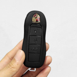 Чехол силиконовый для ключа зажигания  PORSCHE (три кнопки) №2 premium