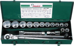 Инструмент HANS. Набор торц головок 3/4&quot;DR 19-50мм, 6 гран., 17 предм.