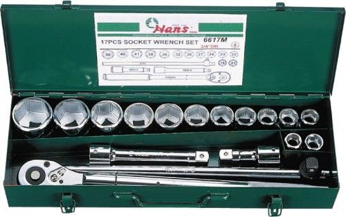 Инструмент HANS. Набор торц головок 3/4&quot;DR 19-50мм, 6 гран., 17 предм.