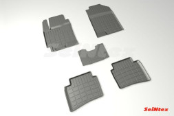 Коврики резиновые   KIA Rio IV c 2017г.-/Hyundai Solaris  с 2017г.-   СТАНДАРТ (борт 2см)