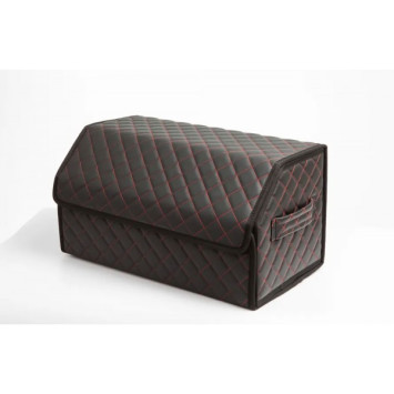 Сумка органайзер в багажник «M» 50х30х30 черный/красный Premium качество