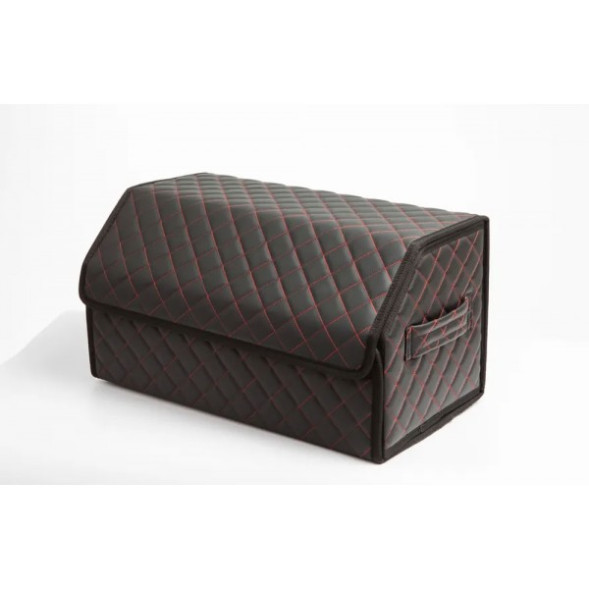 Сумка органайзер в багажник «M» 50х30х30 черный/красный Premium качество