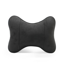 Подголовник-подушка  Carlife &quot;косточка&quot;  алькантара  Черный