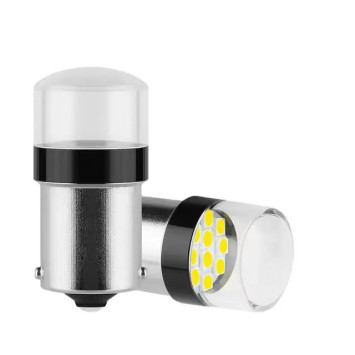 SOLAR  Свет-од  12V  T25  10 SMD 3030  21/5W   BAY15d белый