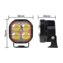 Фара Off Road   SOLAR  ближний свет   4 CREE, 40W, 3500LM, 6000K  (70х58х40мм)  12-24V