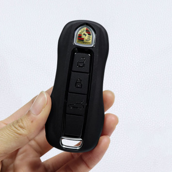 Чехол силиконовый для ключа зажигания  PORSCHE (три кнопки) №4 premium