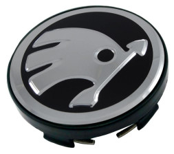 Заглушка (колпачок) на литой диск мод. SKODA  черный ( D57/55)