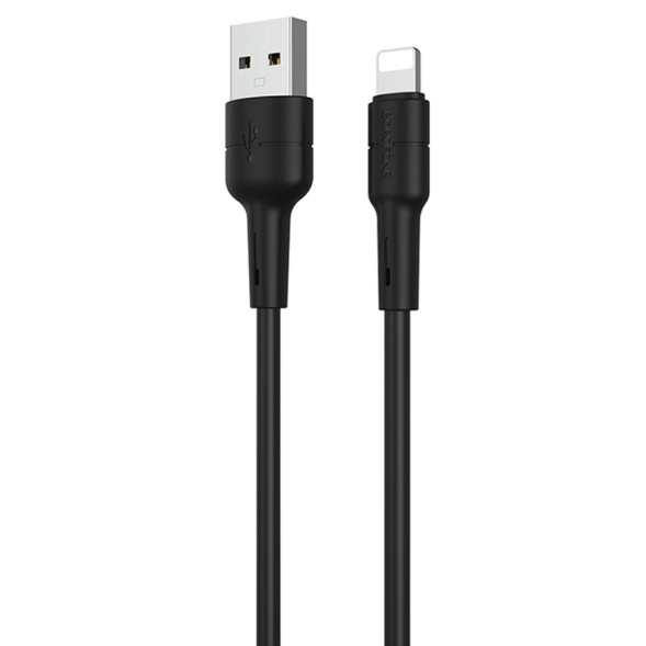 Кабель Borofone  USB - lightning  (1м)  черный BX30