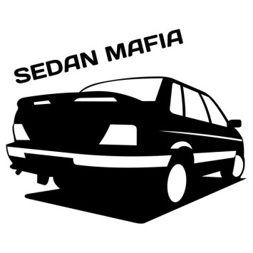 Наклейка &quot;Sedan mafia&quot;  15x19см. Черный