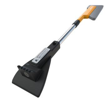 Щётка + скребок для удал. снега и льда "Carlife" телескоп 78-94см, силикон, серая