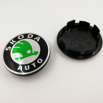 Заглушка (колпачок) на литой диск мод. SKODA зеленый  ( D65/56)