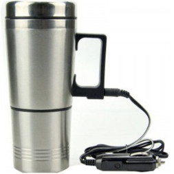 Термокружка-чайник  400мл., нержавеющая сталь, +с доп. чашкой (70W) 12В