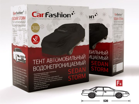 Тент автом.  CF  &quot;STORM  F+ &quot; SD &quot;XXL&quot;,Чёрный 520см (100% Водонепрониц.ткань с покрытием &quot;WATERPRO