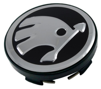 Заглушка (колпачок) на литой диск мод. SKODA черный  ( D65/56)