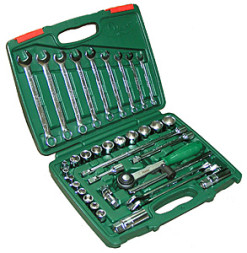 Инструмент HANS. Набор торц. головок  37 предметов 3/8" , 6-22 мм. и комбинир. ключей (ТК-37М)