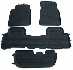 Коврики резиновые   Ssang Yong Rexton I 2001-2006г. (4шт/комп) чер.