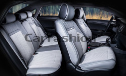 Комплект Накидок  «ARSENAL PLUS»  Серый/Серый  (ткань-TWEED/каркас-экокожа)