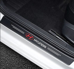 Наклейки защитные на пороги  карбон (60см-2шт; 40см-2шт.)  4шт.  HYUNDAI