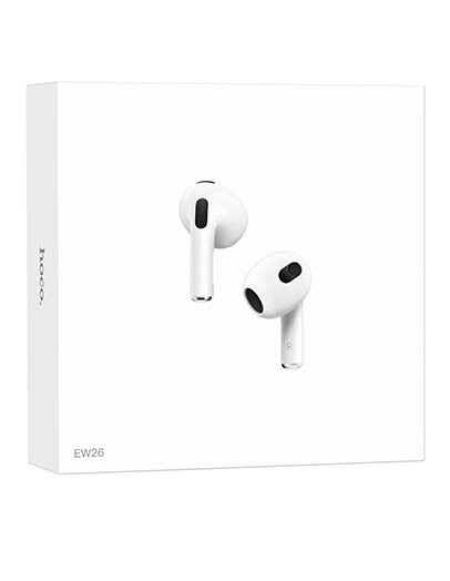 Наушники HOCO EW26 TWS вкладиши, Bluetooth, 350 мАч, белый