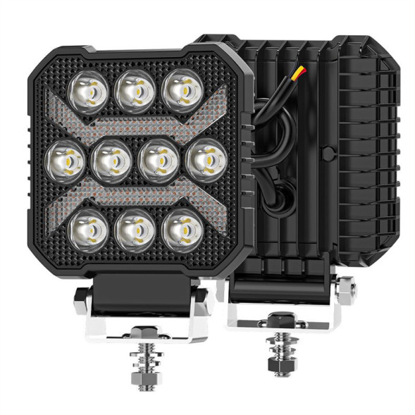 Фара Off Road   SOLAR  ближний свет   40SMD, 17W, 1700Лм 6000K  (110*110*32мм)  12-24V