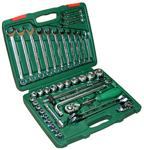 Инструмент HANS. Набор торц. головок 42 предметов 1/2" 8-32мм и комбинир. ключей (TK-42)