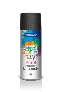 MagicLine  Краска металлик  2000  Черная  (450мл) RAL 790M