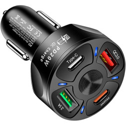 АЗУ  REMAX  2USB + 2USB TYPE-C  QC3.0 (12/24V - 60W+QC3.0)