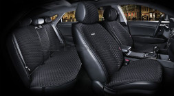 Комплект Накидок  «PALERMO PLUS»  Чёрный/Чёрный (капрон/экокожа)