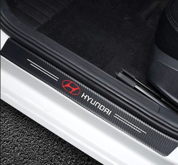 Наклейки защитные на пороги  карбон (60см-2шт; 40см-2шт.)  4шт.  KIA