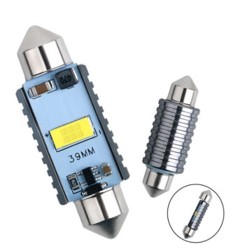 SOLAR  Свет-од  12V  T11x39  1 SMD  C5W  SV8.5  белый (с обманкой)