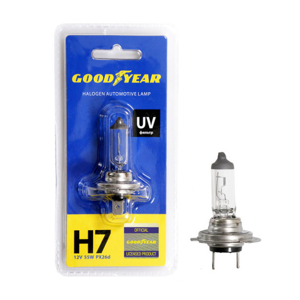 Автолампа GOODYEAR  12V  Н7  55W  PX26d  (блистер)