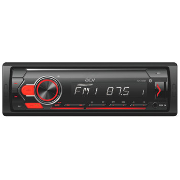 Автомагн.  ACV-912BR  (красный)  USB/SD/FM ресивер  Bluetooth