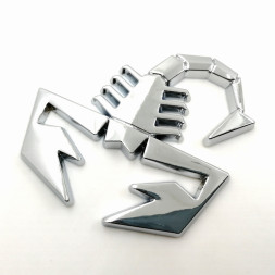 Наклейка 3D   Скорпион  (6,5x6,5см)  Хром