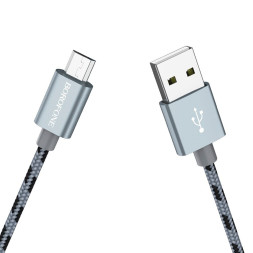 Кабель Borofone  USB - micro USB  (1м)  серый BX24