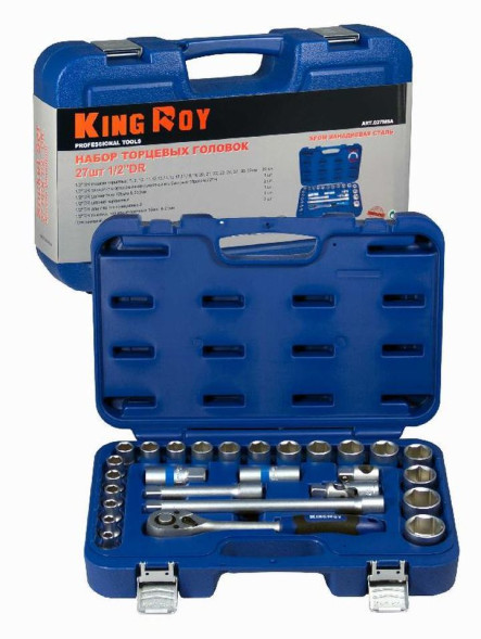 King Roy. Набор инструмента 1/2&quot; 27 предм., 6 гран. (8-32мм)