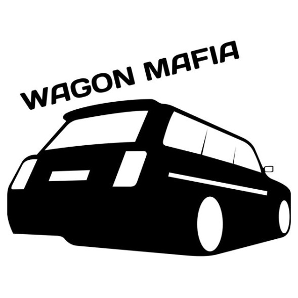 Наклейка &quot;Wagon mafia&quot;  14x20см. Белый