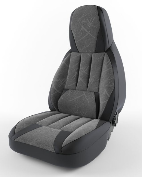 Авточехлы  Hyundai  Accent II с 2000-2006г.  ПИЛОТ ФОРСАЖ флок+кож.зам  Серый