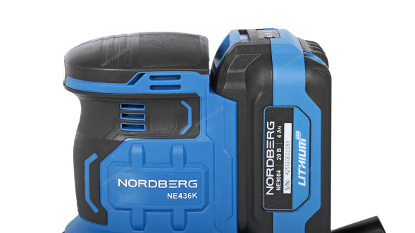 Аккумуляторная шлифовальная орбитальная машина NORDBERG NE436K с регулировкой оборотов (150 мм)