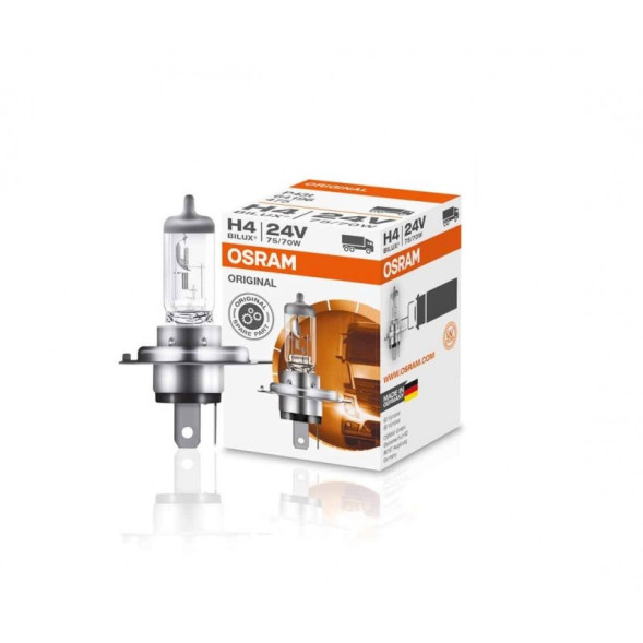 Лампа OSRAM 24V     H4   75/70W   P43t (картон 1шт)