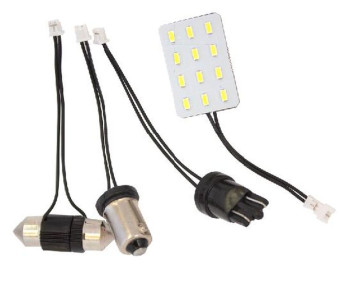 Маяк  Cвет-од площадка  12V 12 SMD (3014) SUPER WHITE (бл.1шт)