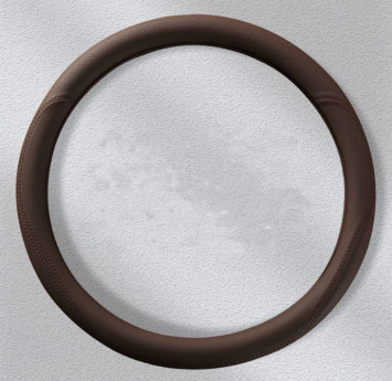 Оплетка на руль Carlife "Nappa" М, Коричневый/Коричневый кожа с перфорацией