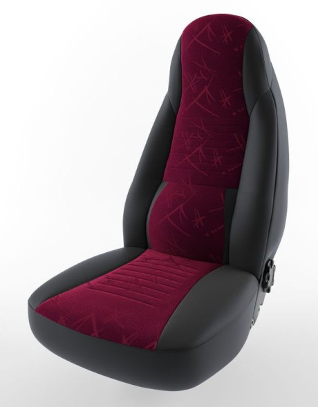 Авточехлы  Hyundai  Solaris с 2010-2014г-  PILOT БОСТОН седан, флок красный