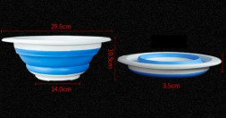 Holiday Тарелка складная силиконовая (30х11х14 см) Синий