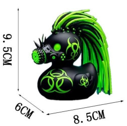 Игрушка на торпедо "УТКА готика" (леди неон)  9,5см*8,5см