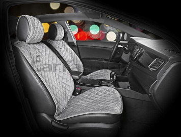 Накидки Фронт  «CALIFORNIA»  Св.Серый/Св.Серый/Св.Серый  (велюр премиум класса)