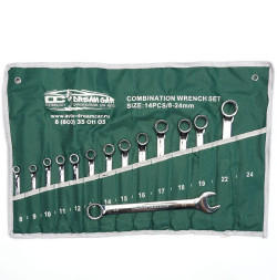 DC Набор ключей 8-24мм  14 предметов, на полотне