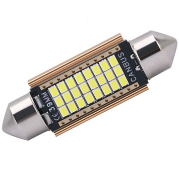 SOLAR  Свет-од  12V  T11x39  15 SMD  C5W  SV8.5  белый (с обманкой)